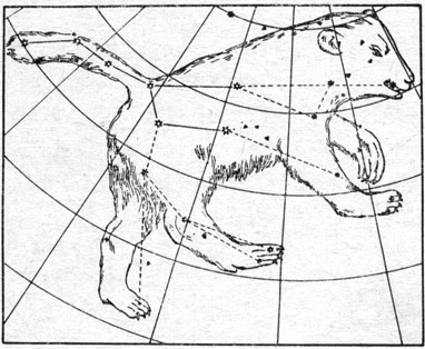 Рис. 2. Изображение созвездия Большой Медведицы в старинном атласе